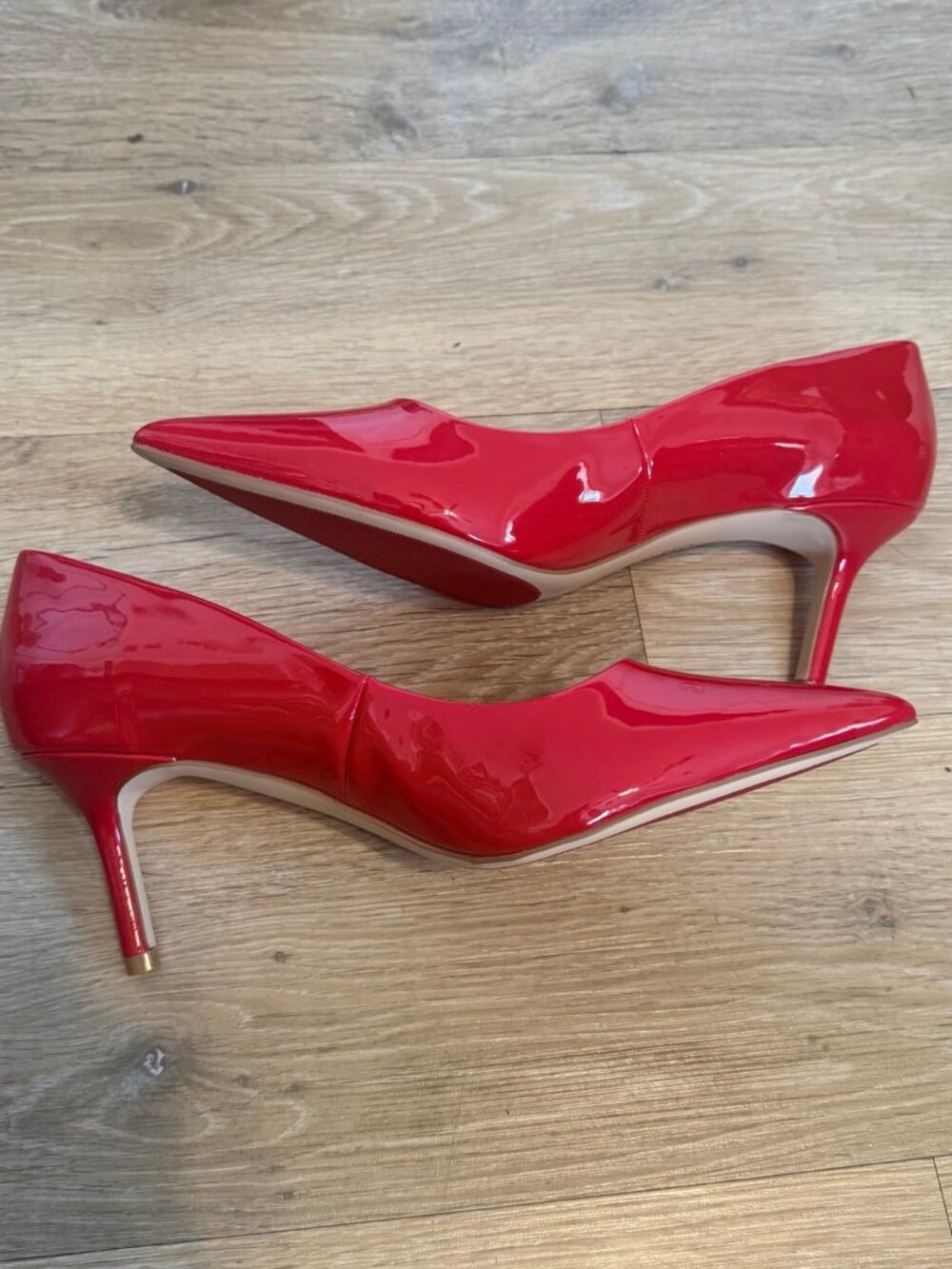 On 34th Mariahh Red Patent Pumps Size 11 - Picture 4 of 7